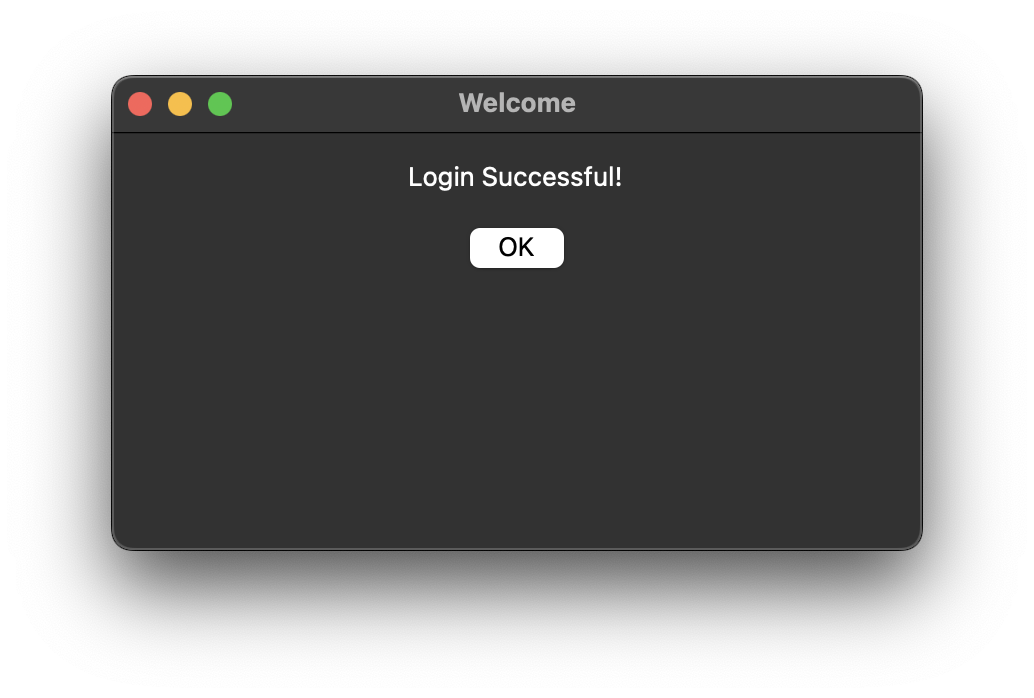 successful login